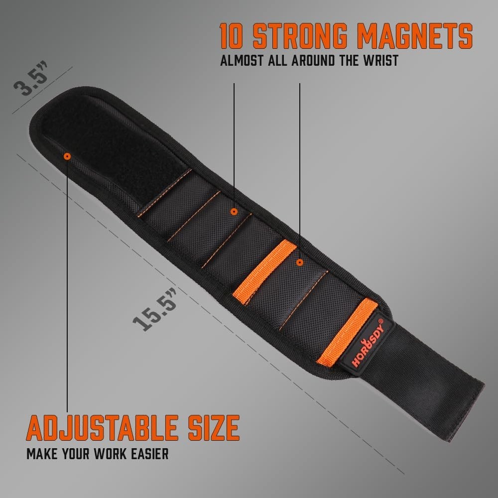 2pcs Magnetic Wristband & Universal Socket Grip Set – Tool Organizer & Holder