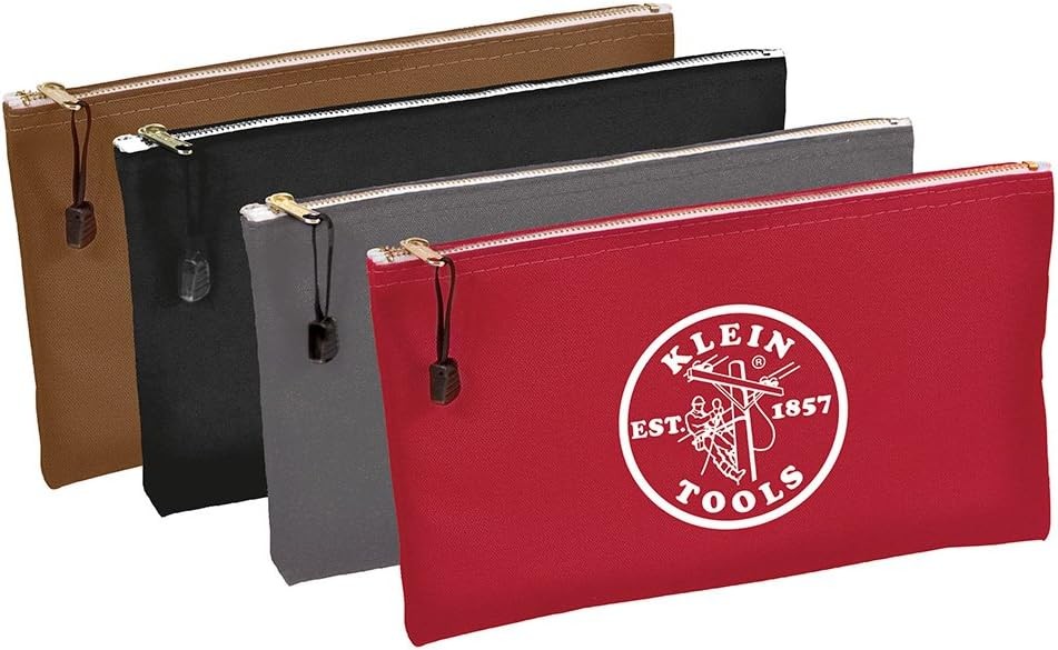 5141 Zipper Tool Bag Pouch Bank Deposit Canvas Utility 12.5 x 7-Inch