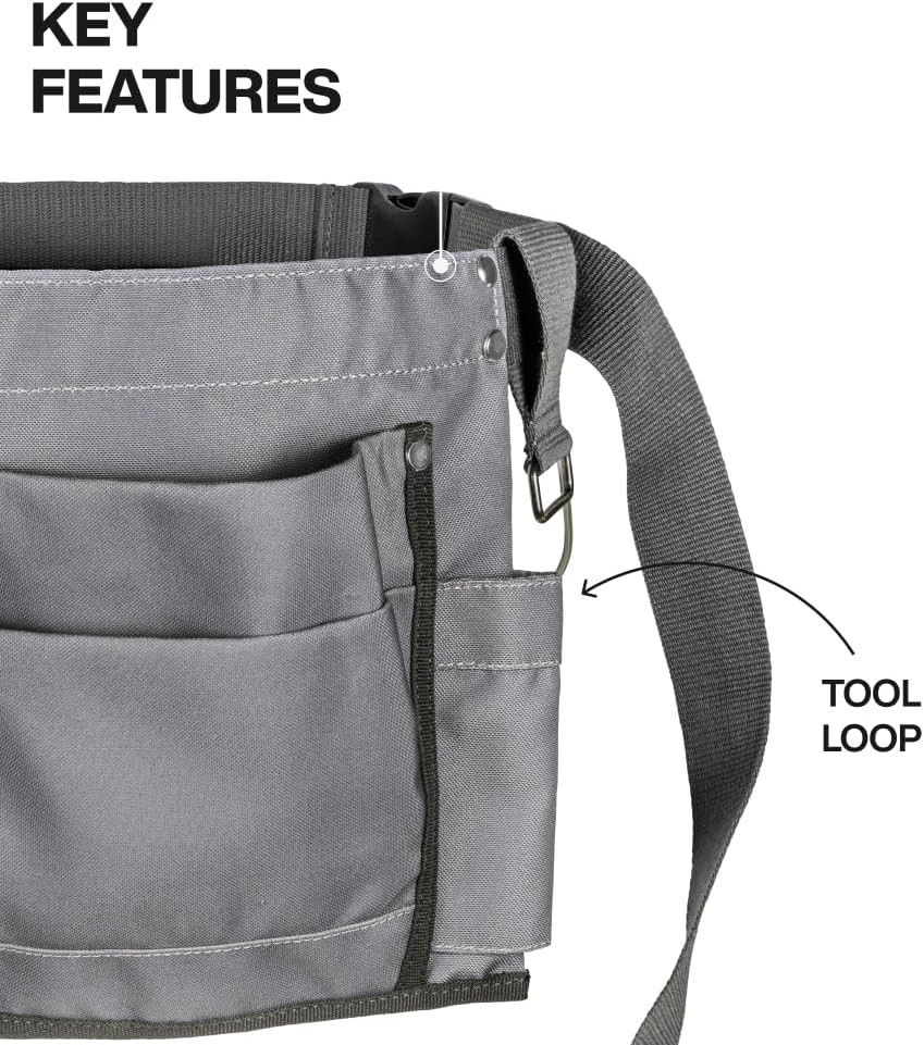 21022 6-Pocket Tool Apron, Durable Duck Canvas with Riveted Seams, A