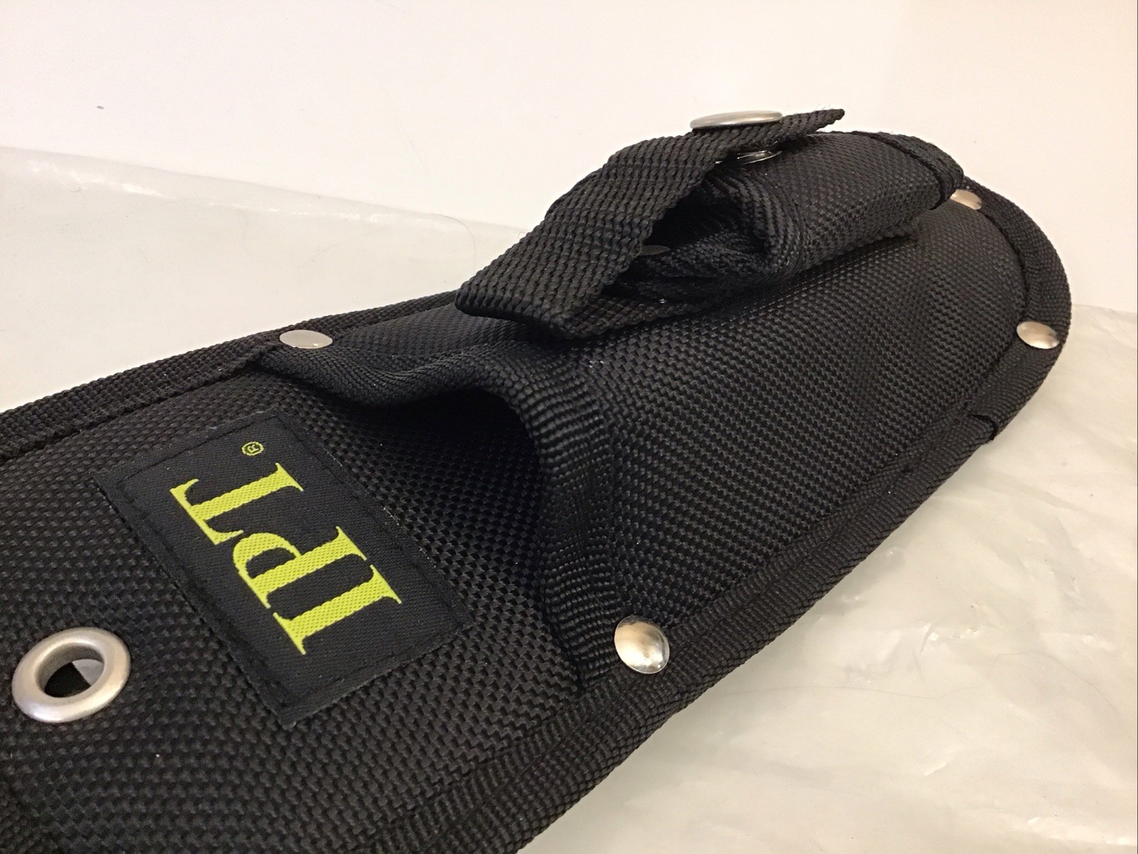 IPT 5.75” 1800D Ballastic Nylon Double Tool Holder 5 Steel Rivets Belt Clip/Loop