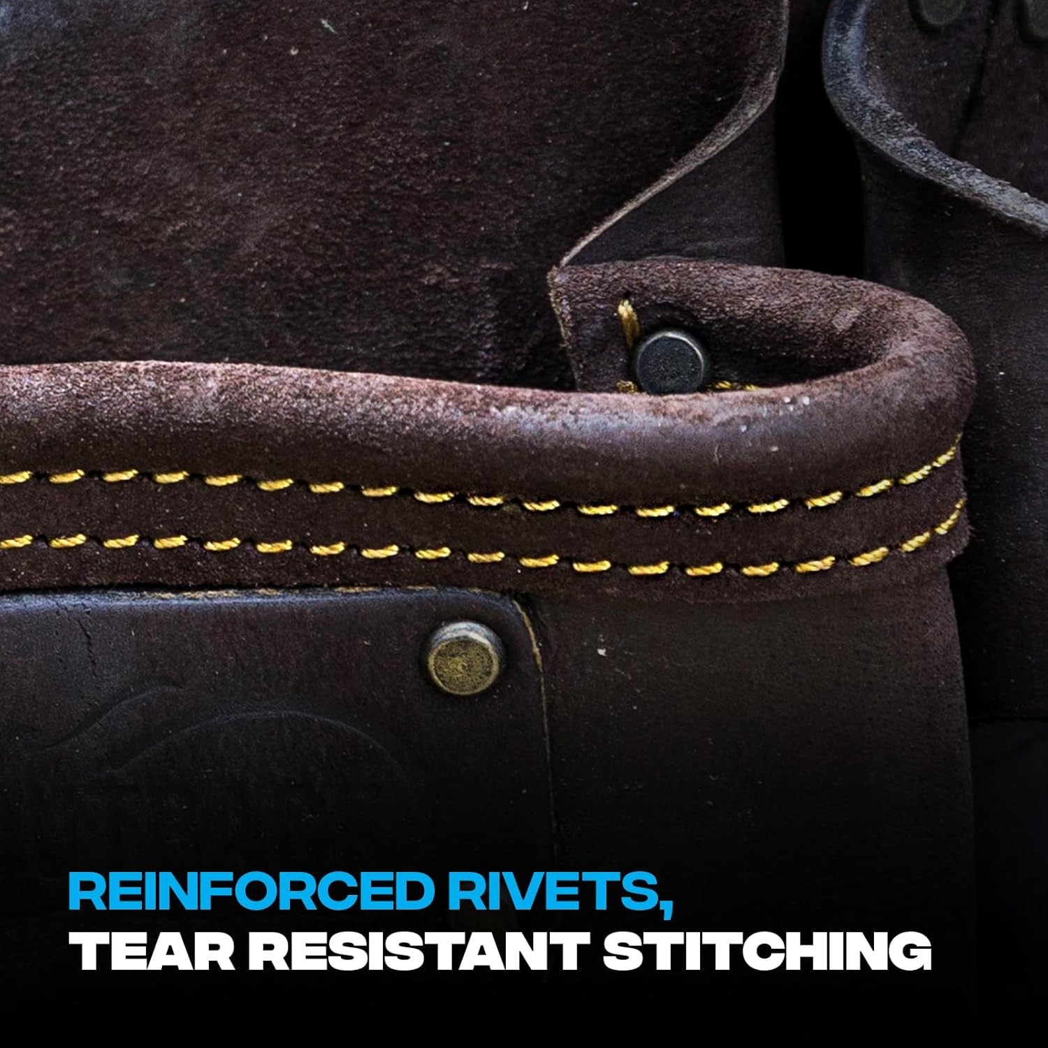 Ox Pro Construction Tool Belt – 22-Pocket Leather Tool Belt Pouches – OX-P263604