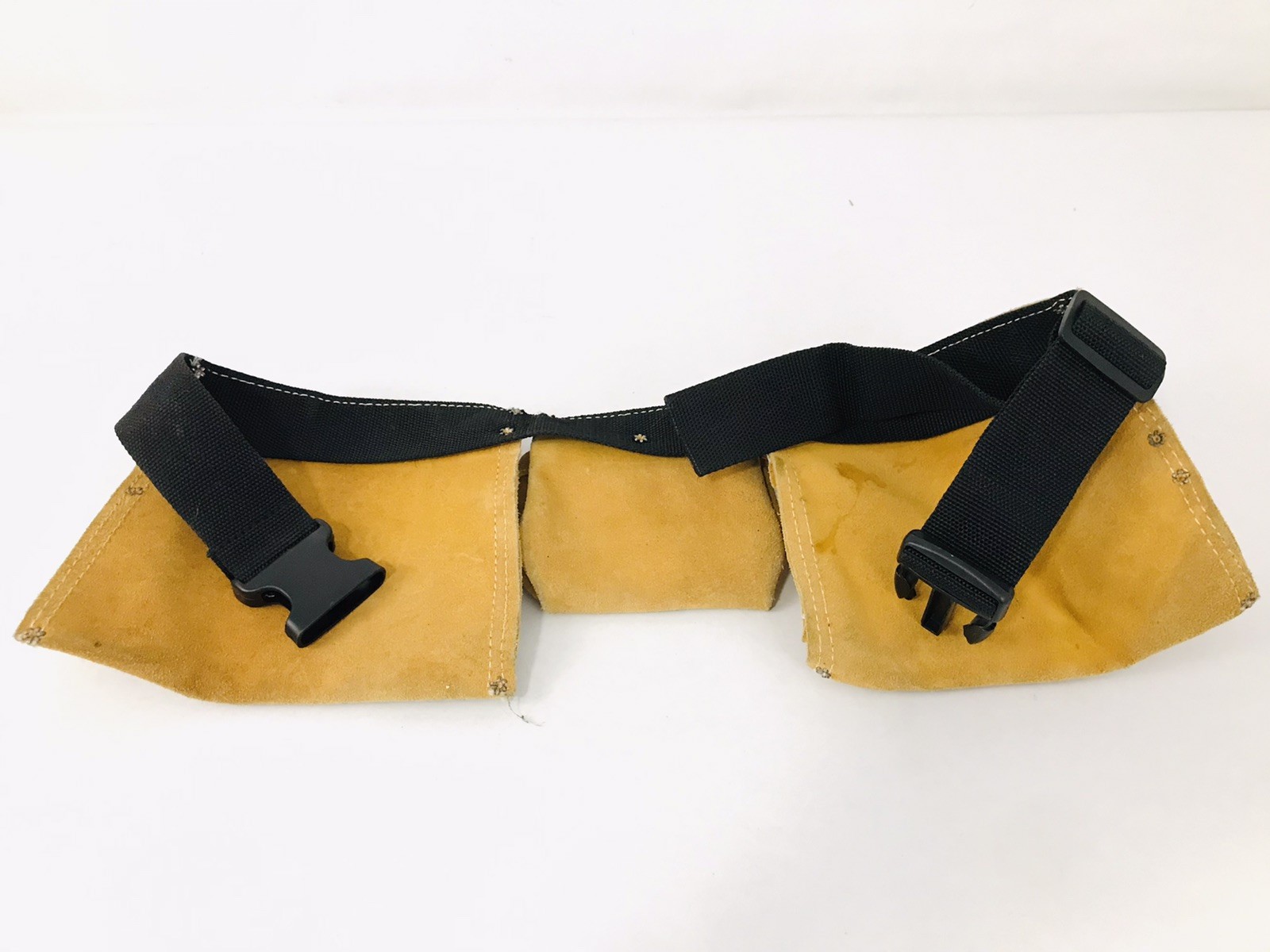 HUSKY NO 370X2 Leather Utility Work Belt With Pouches Custom Leather Craft