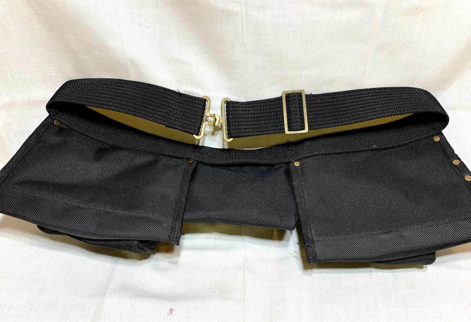 CLC Custom Leather Craft Tool Belt 8 Pocket Adjustable Waist Black Canvas