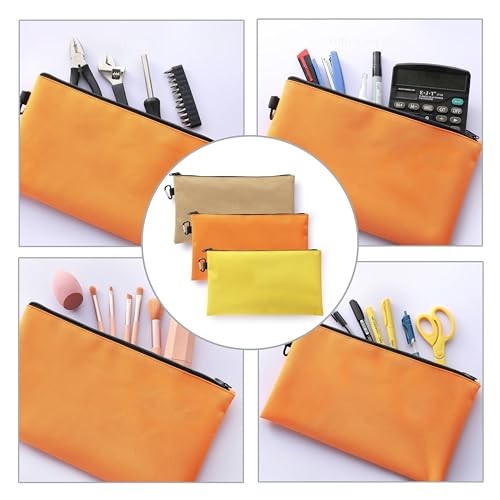 VRUIFA 3PCS Tool Pouches with Zipper – Premium Small Tool Bags – Utility Zipper