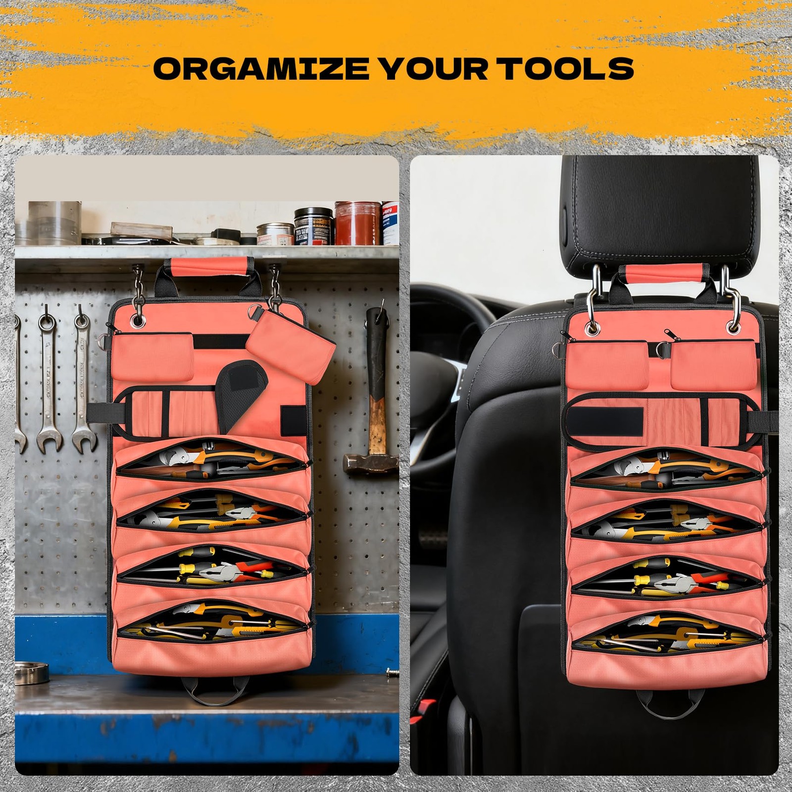 Modunest Tool Bag Roll Up Large Heavy Duty Waterproof Oxford Fabric Tool