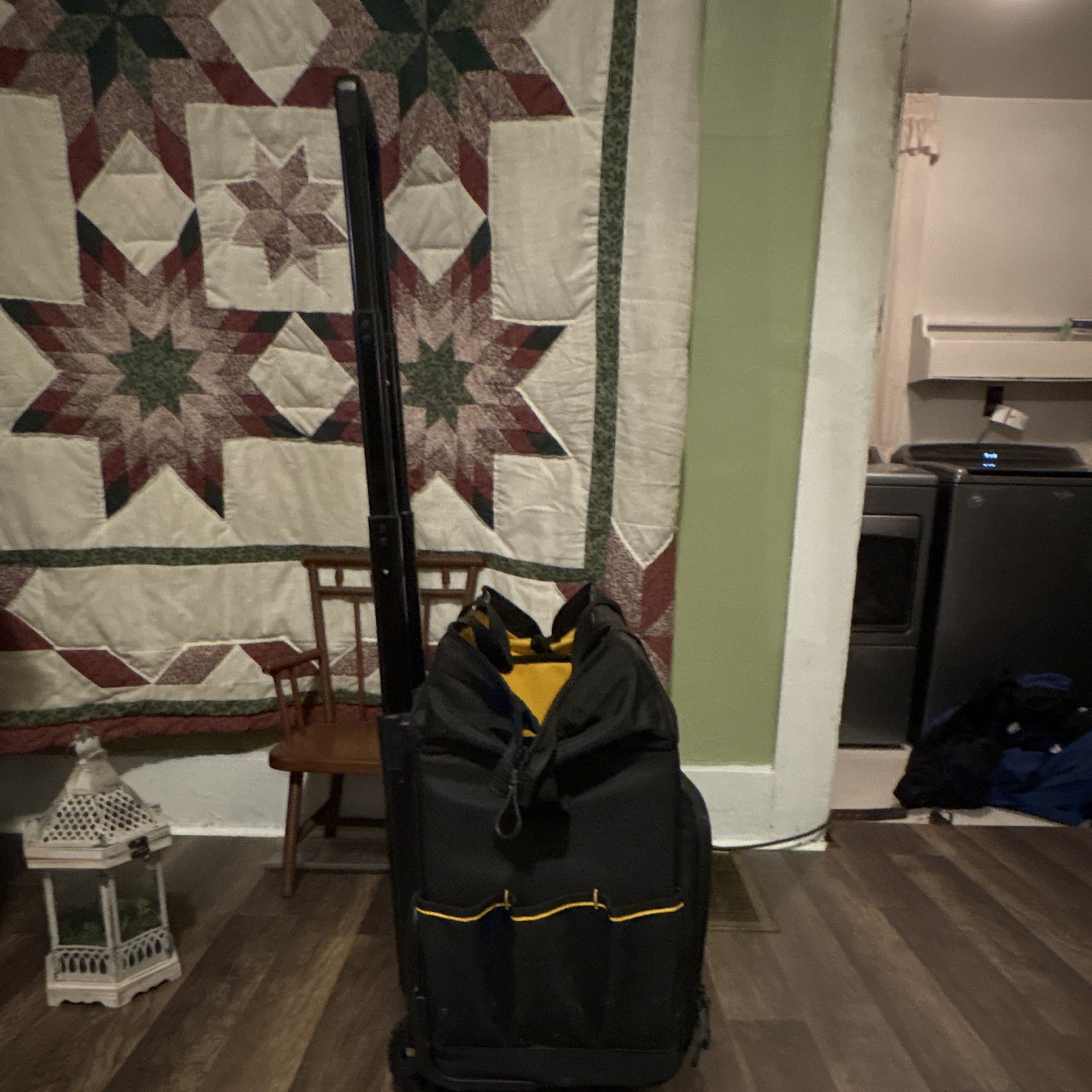 DEWALT Black/Yellow Rolling Tool Bag w/ Wheels, Handle, Water Resistant