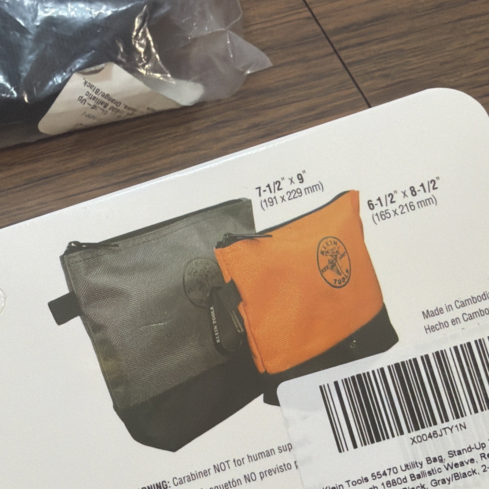 4x Klein Tools 55470 Ballistic Stand-Up Zipper Bags (2-Pack) Lot – 8 Bags Total