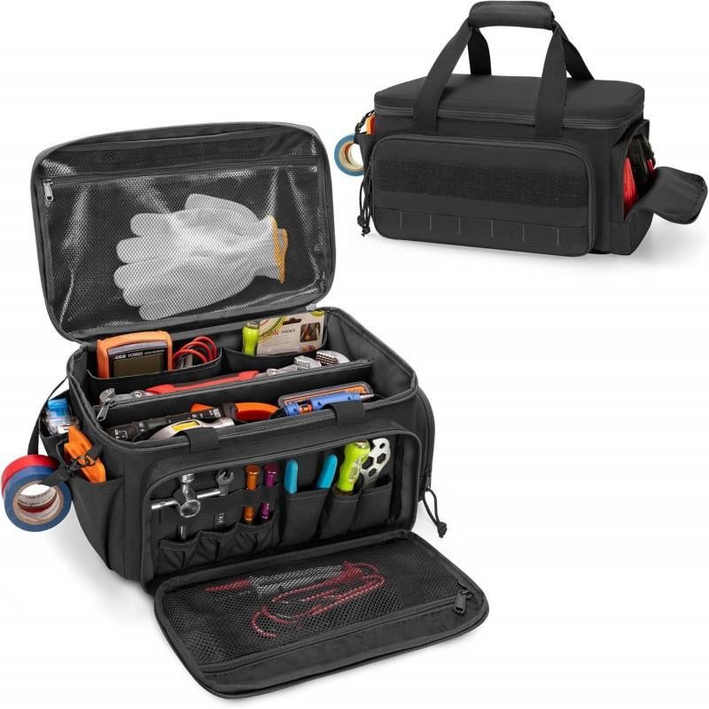 14 Inch Heavy Duty Tool Bag Work Organizer with Non Slip Base Storage Tote