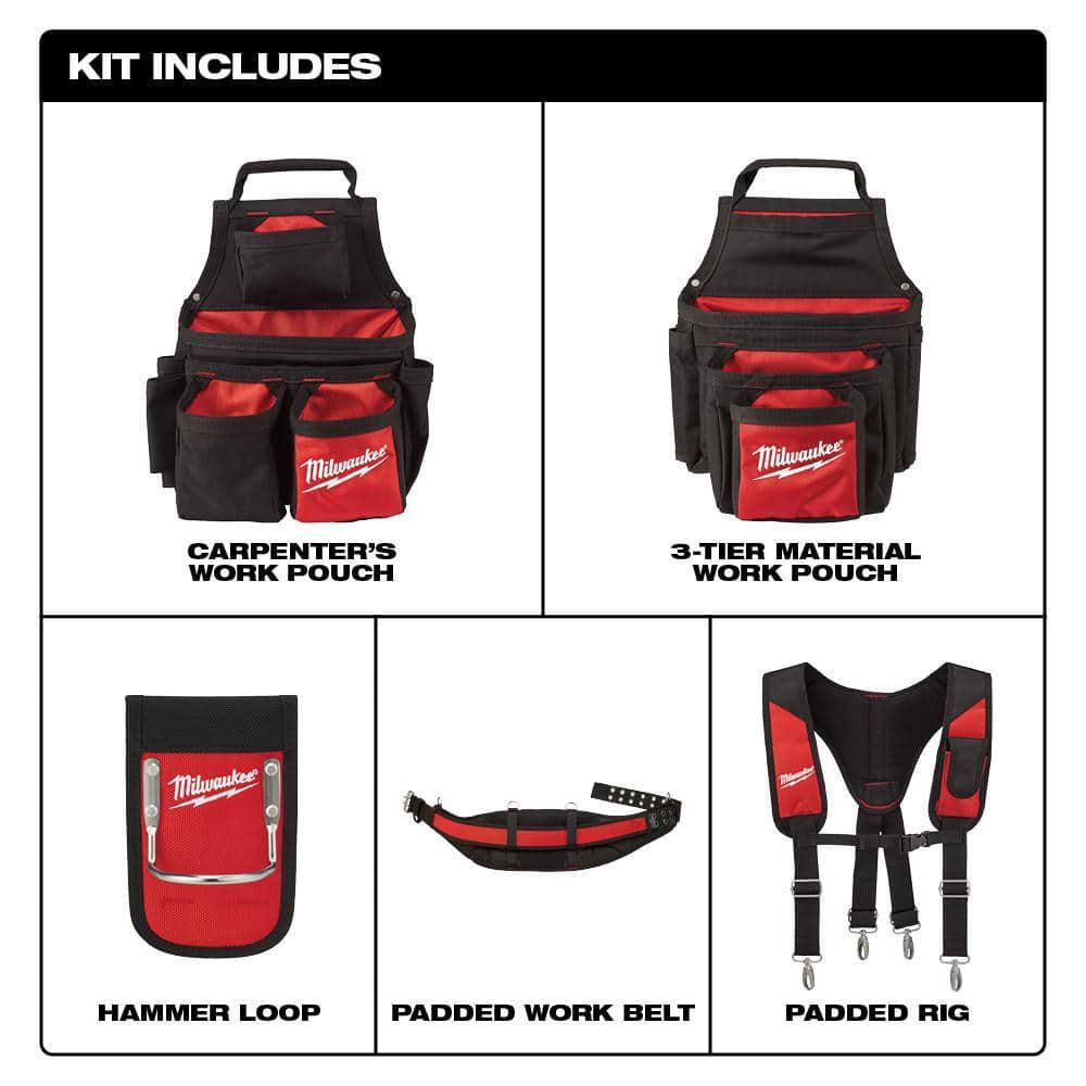 Work Belt General Contractor Suspension Rig 24 Organization Pockets Tool Storage