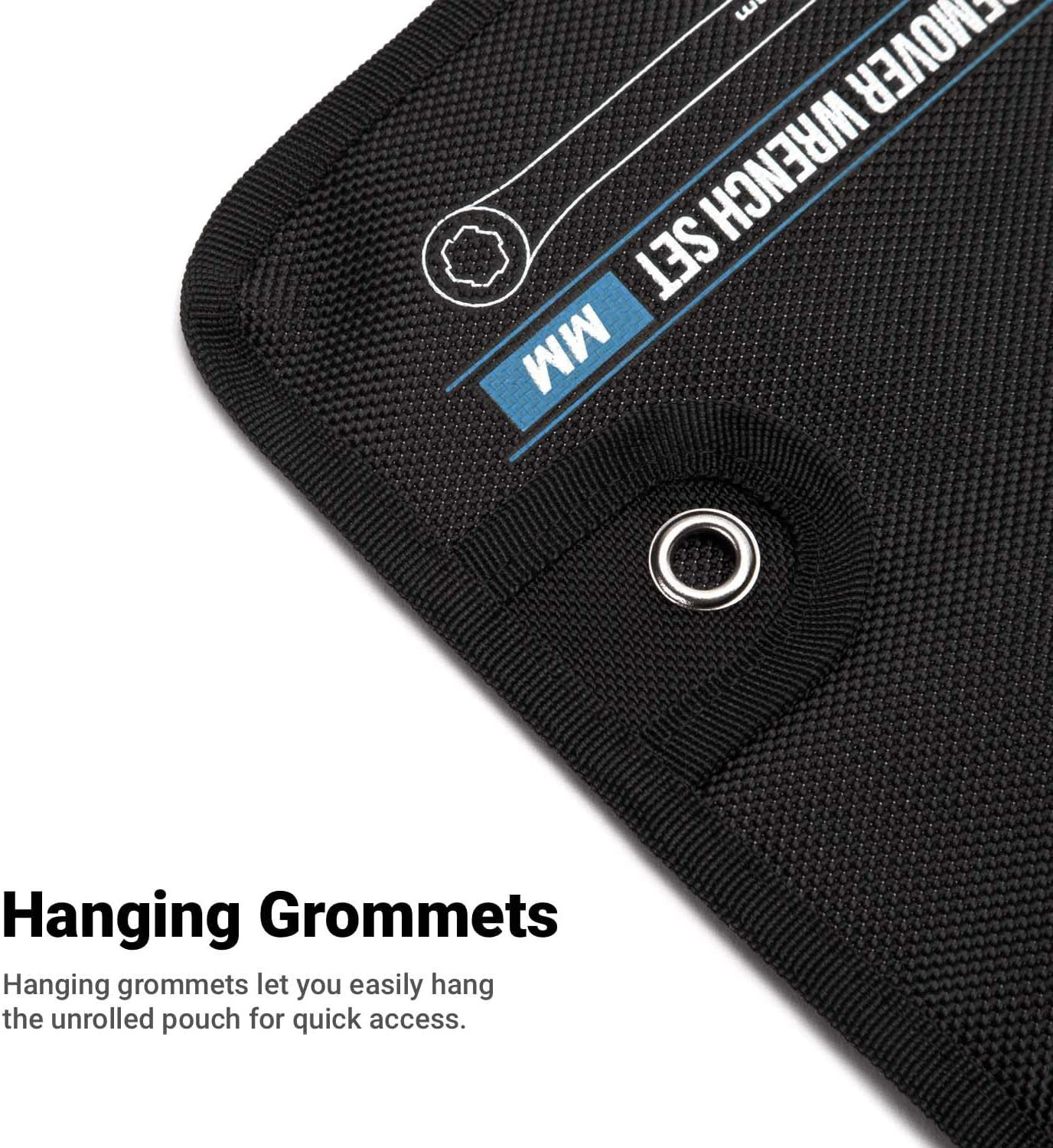 Wrench Roll Up Pouch for Extra-Long Wrenches, Deep Pockets