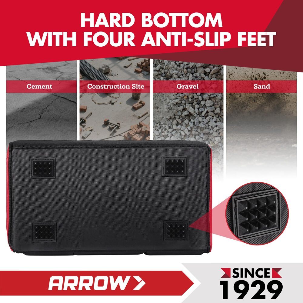 ARROW 16″ Heavy Duty Tool Bags With 13 Pockets Anti-Slip Feet Tool Organizer Bag