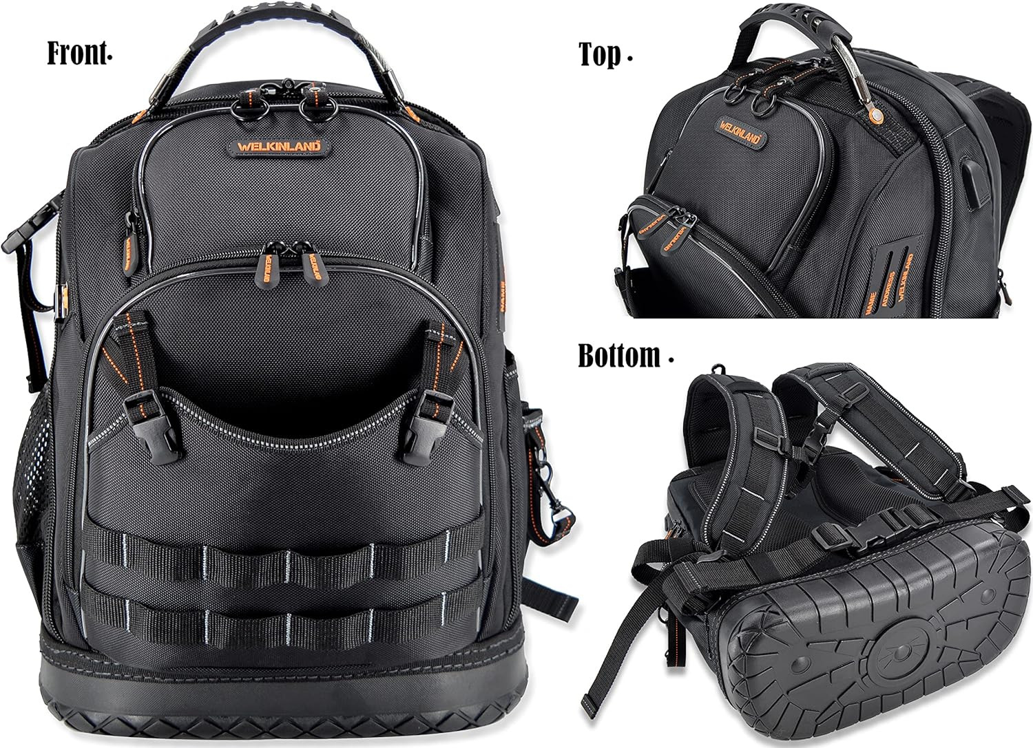 77-Pocket Electricians Tool Backpack – Heavy-Duty HVAC & Construction Bag