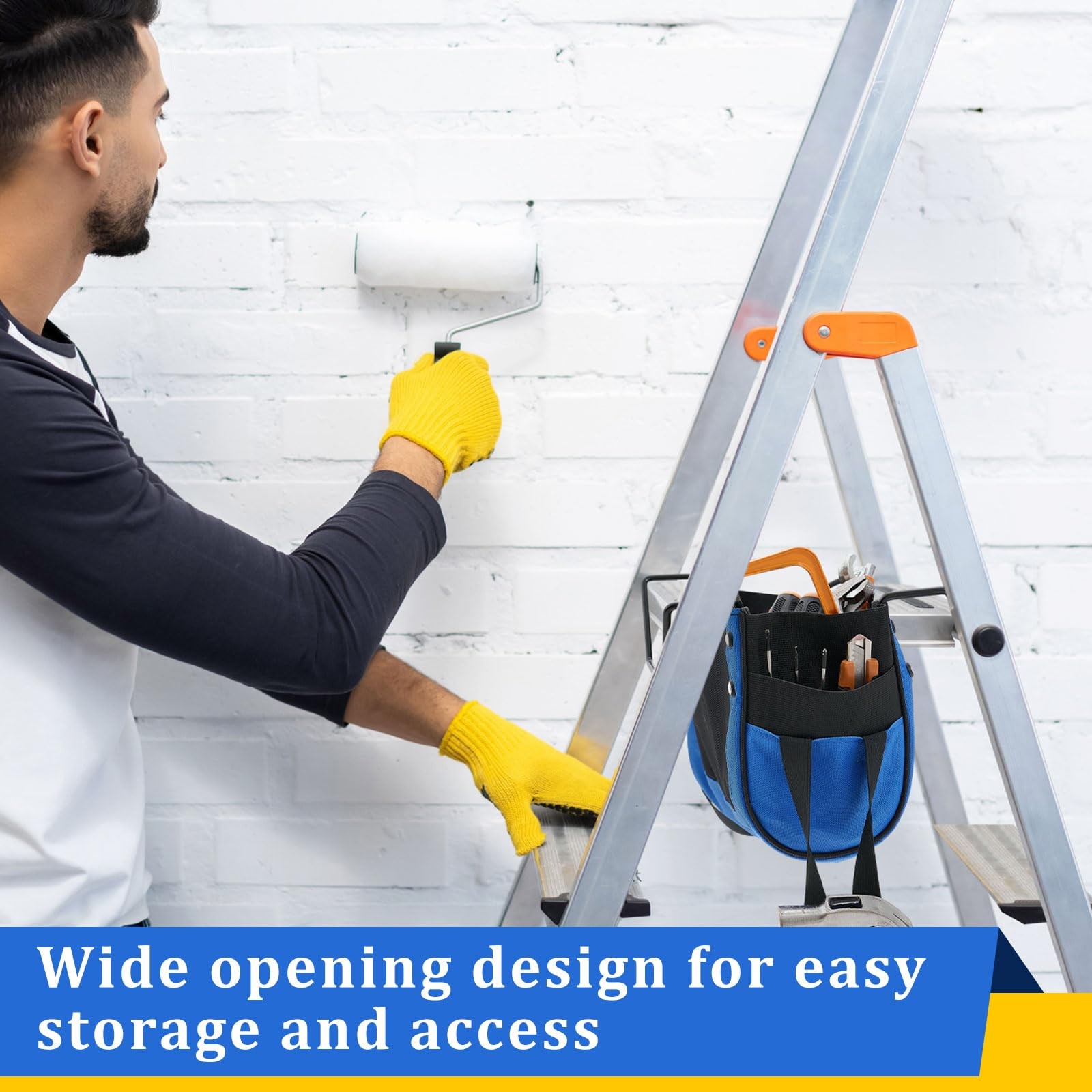 Ladder Tool Holder Giant Ladders Pouch Upgrade Cargo Elastic Storage Bag Heav…