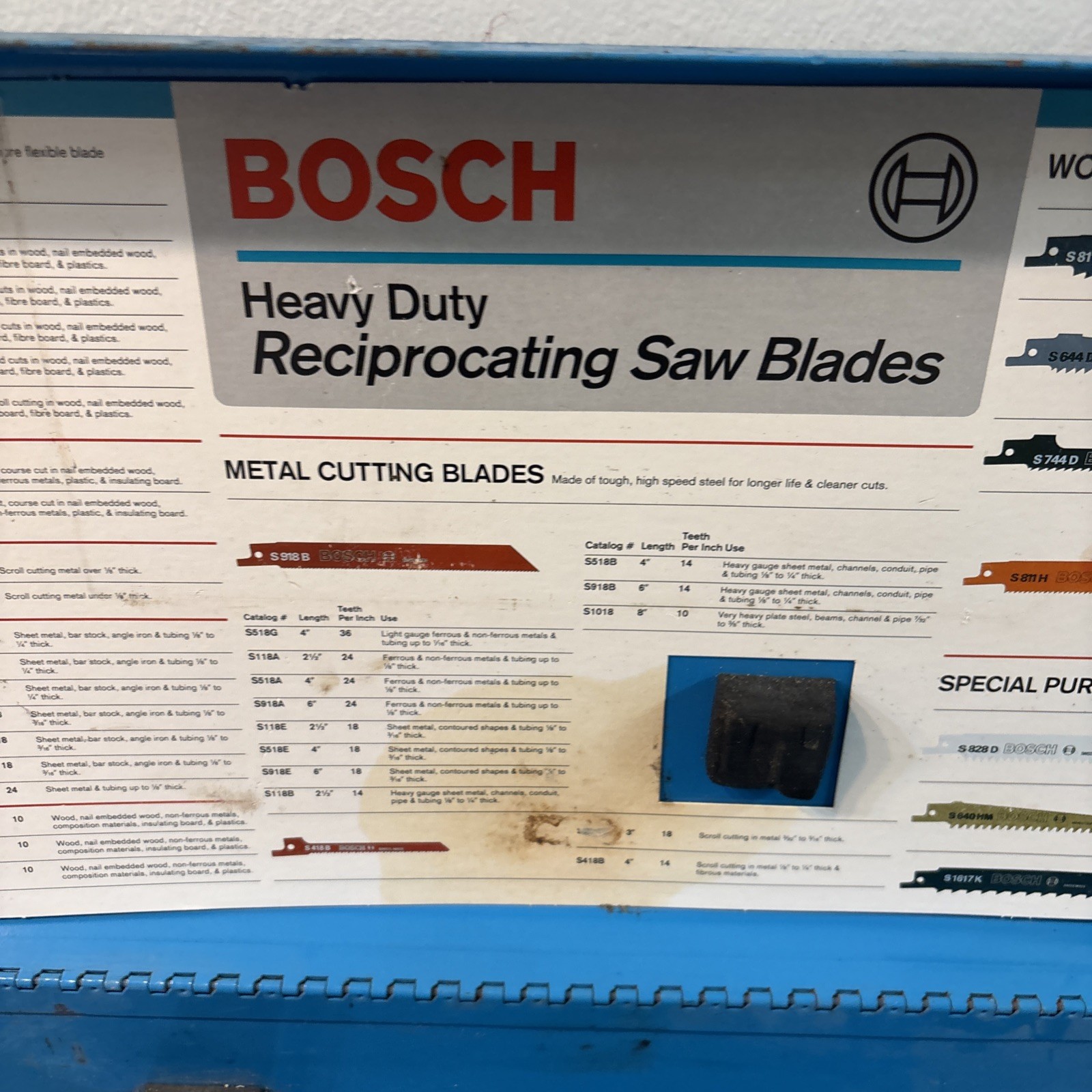 Vintage BOSCH PANTHER Reciprocating Saw CASE ONLY Metal Box w/Handle & Clasps