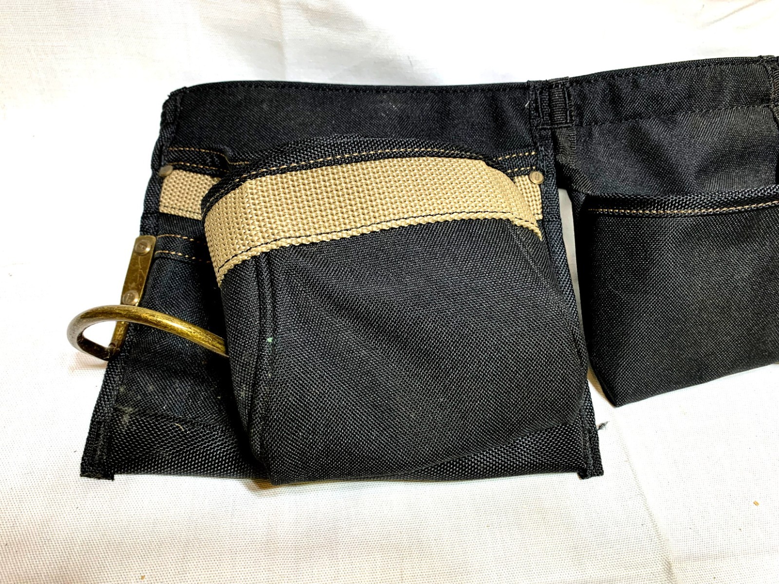 CLC Custom Leather Craft Tool Belt 8 Pocket Adjustable Waist Black Canvas