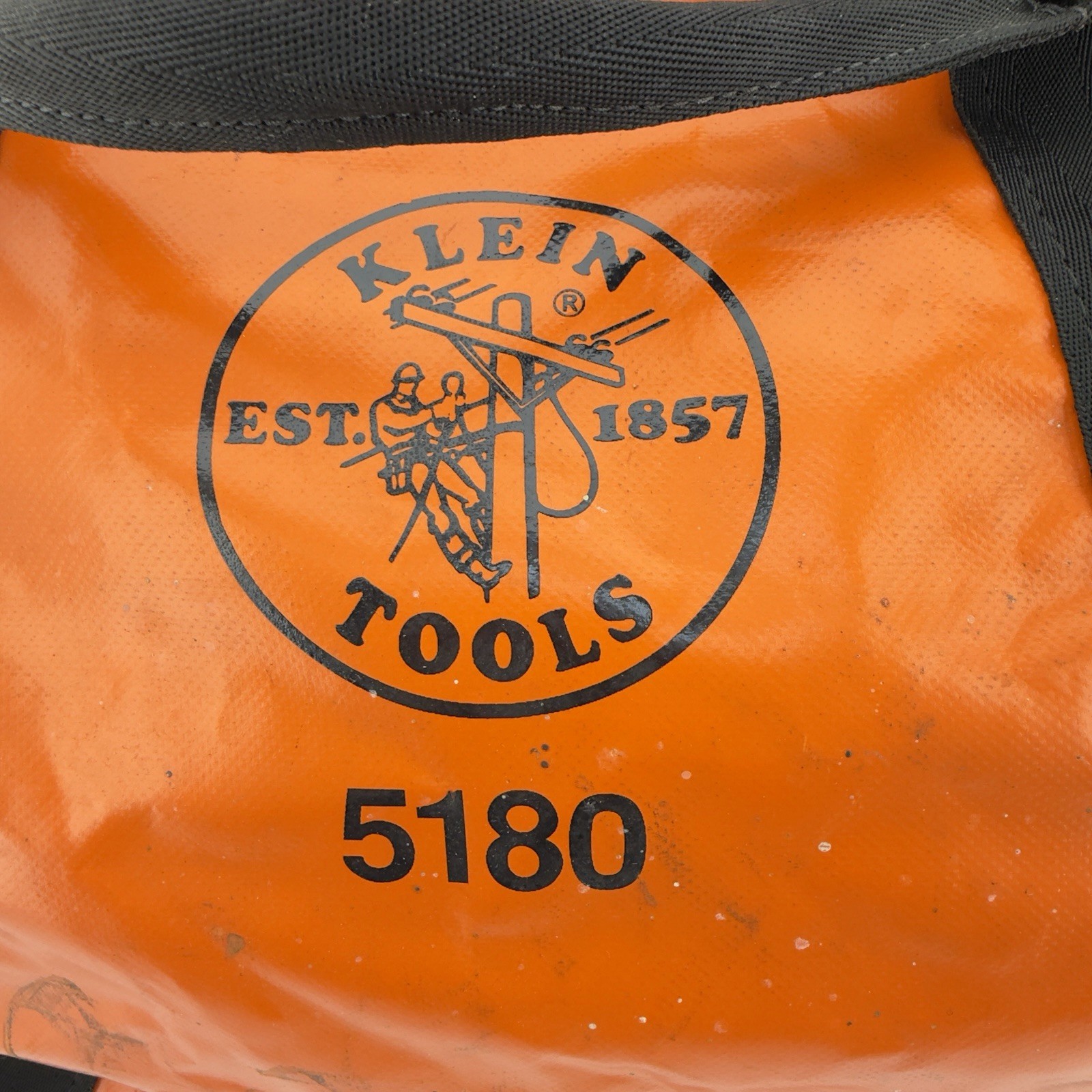 KlKlein 5180 Extra Large Orange Vinyl Equipment Tool Bag USA Made