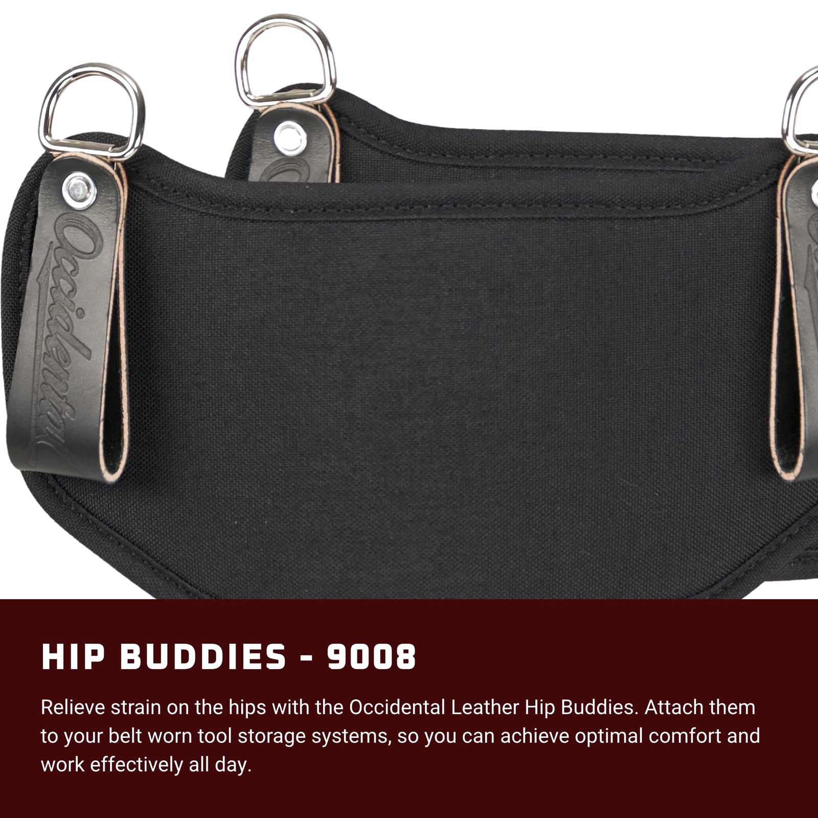 Hip Buddies, Black – Accepts Any Bag Up to 7.5″ Wide – Made in USA