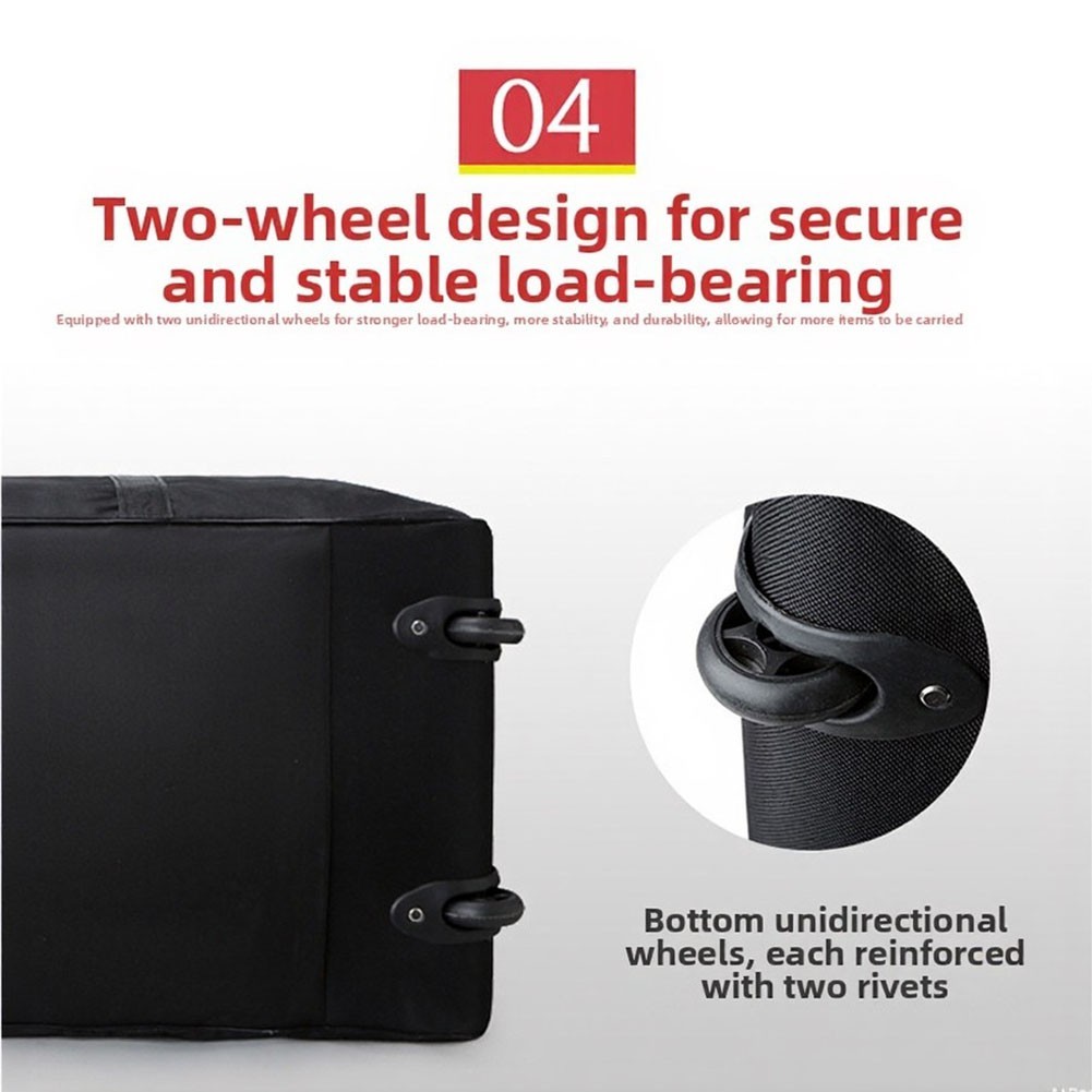 Oxford Rolling Duffle Bag with Wheels 79 cm Extra Large Moving Solution