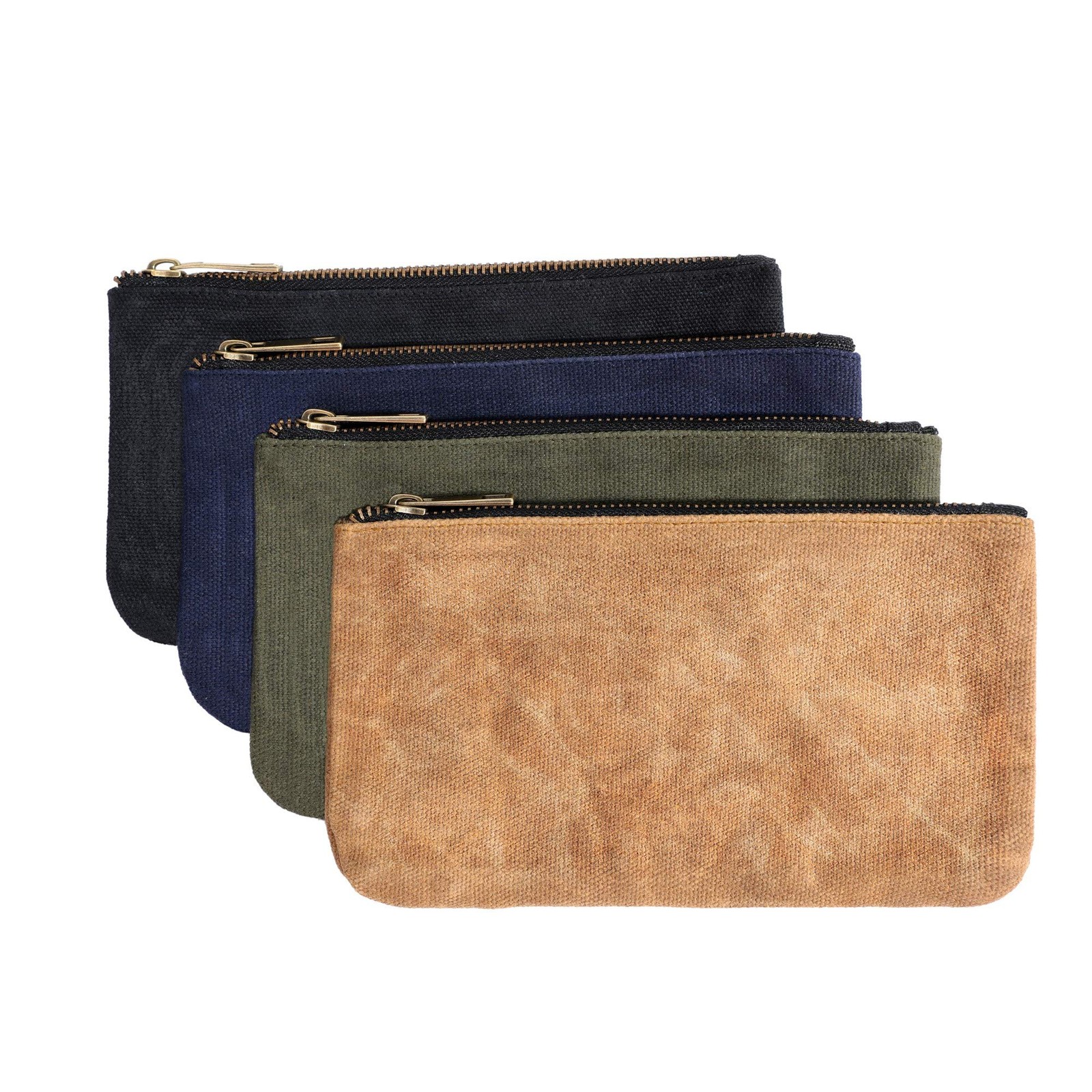 Tool Pouch, Heavy Duty 16oz Waxed Canvas Metal Zipper Tool Bags, Water Resist…