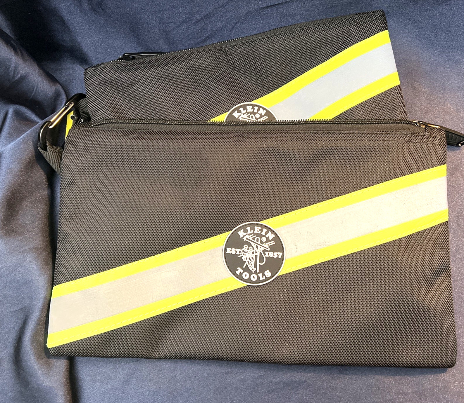 Klein Tools 55599 Zipper Bags, High Visibility Tool Pouches, 2-Pack