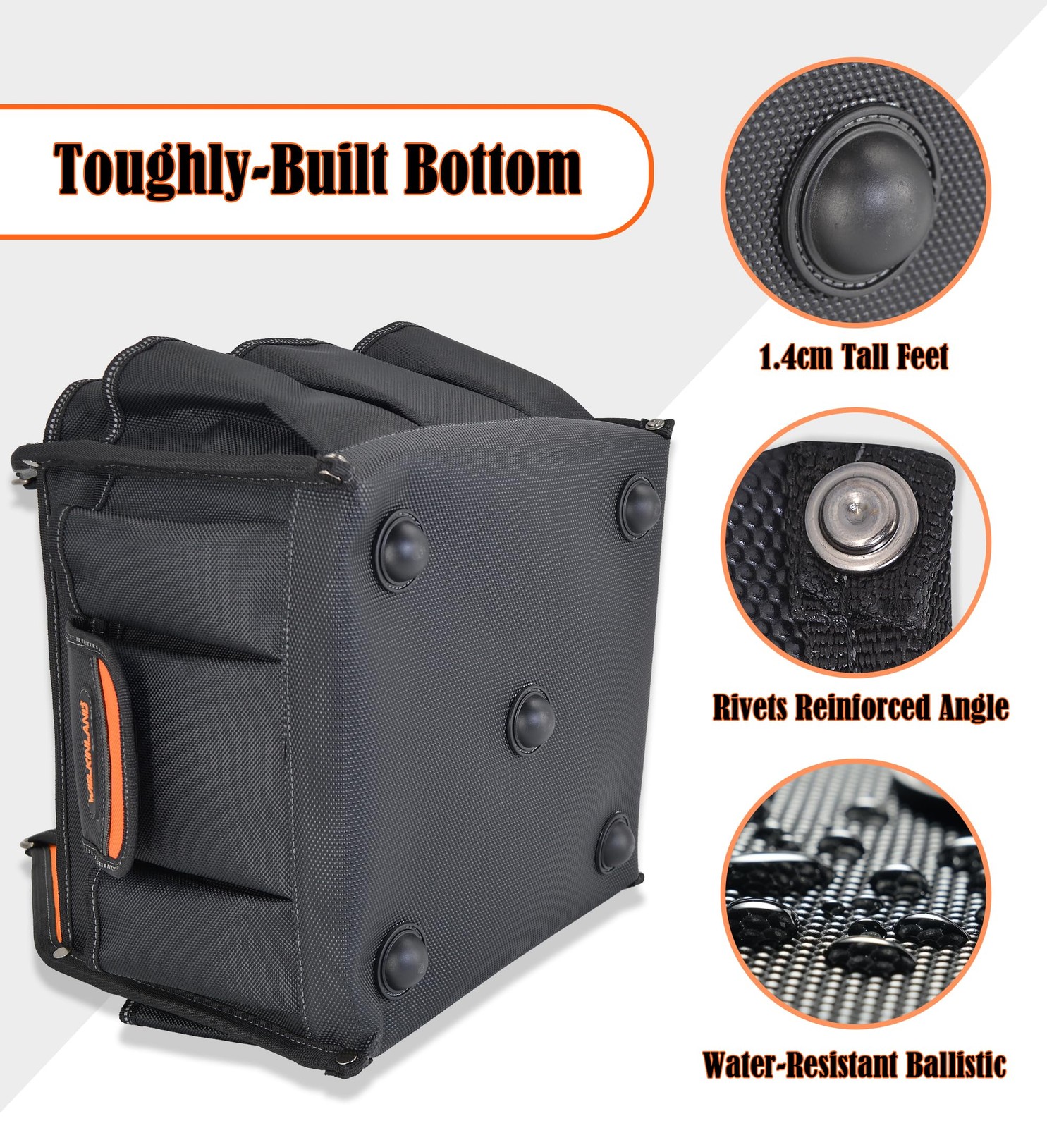 40 Pockets 25L Open Top Tool Tote Tech Tools Bag With Handle Organizer