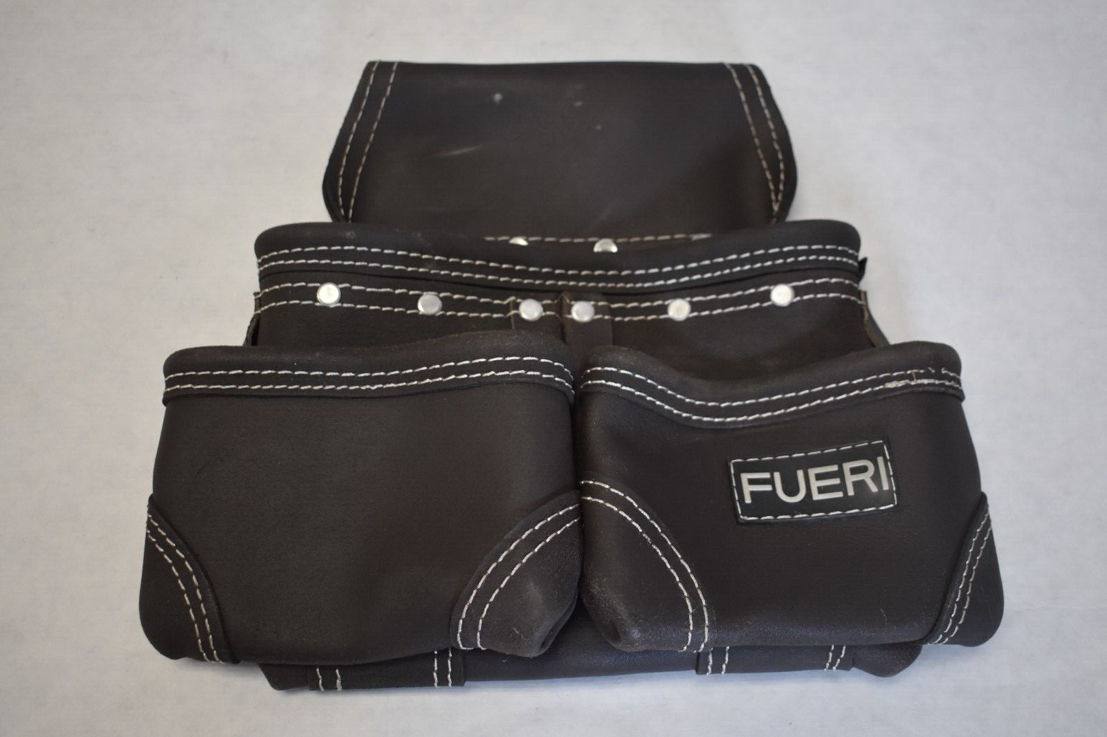 FUERI Leather Tool Belt Carpenters Leather Work Belt Adjustable Rig Tool Belts