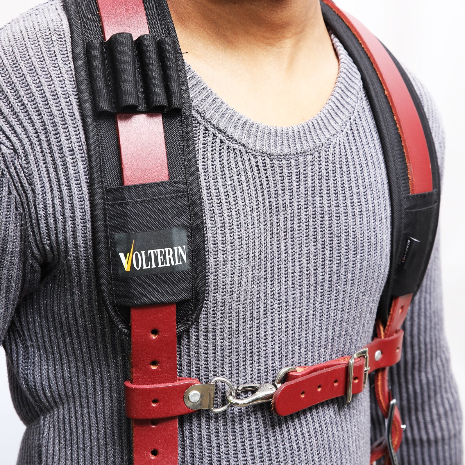 Leather Tool Belt Suspenders, Leather Suspenders, Heavy Duty Construction Belts