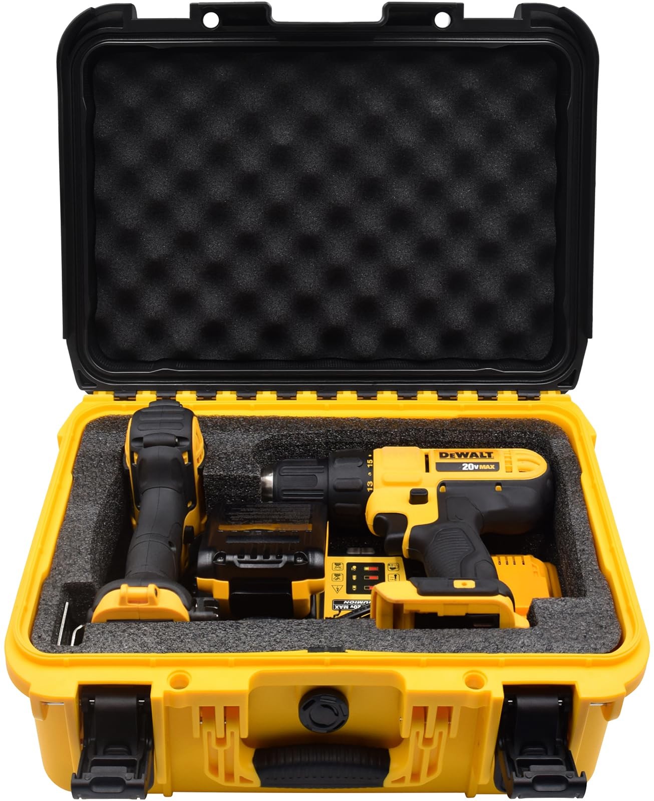 Storage Case for Dewalt Drill & Impact Driver, Hard with Custom Foam…