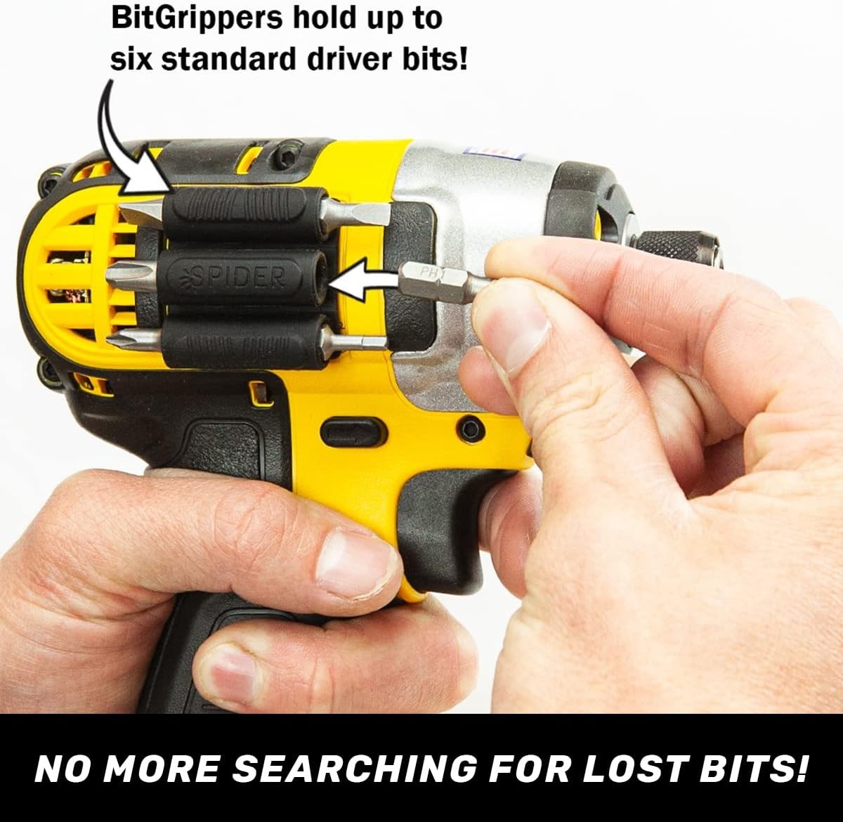 Upgrade Your Organization: 4 Silicone BitGrippers with Peel and Stick Adhesive