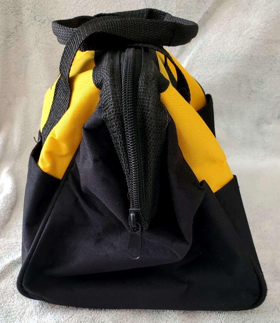 Genuine Dewalt Heavy Duty Ballistic Black Yellow Nylon Tool Bag 13” x 9” x 10”