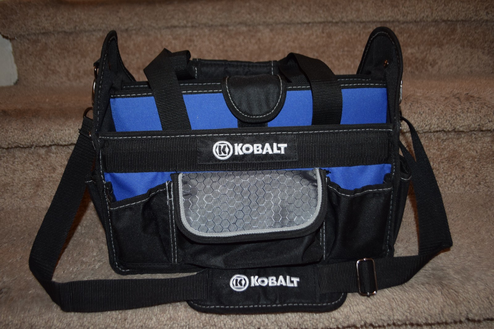 Kobalt Blue and Black Tool Bag Workhorse Carrying Storage