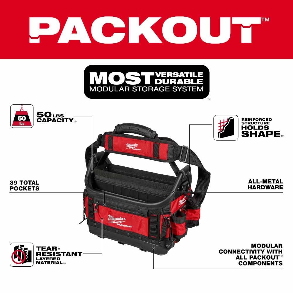 Milwaukee 48-22-8317 PACKOUT 15″ Structured Tote