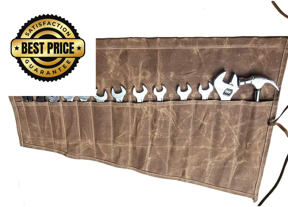 Super Tool Roll Organizer & Pouch – 14-Pocket 28″ L x 12″ W x 20″ H, Silver