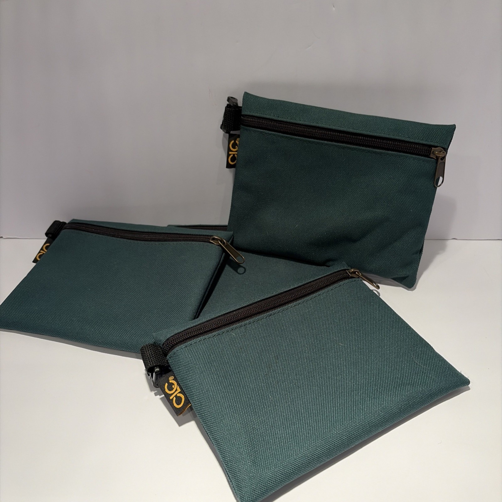 CLC Canvas Utility Zipper Pouches Set Medium Tool Parts Gear Storage Clips x 4