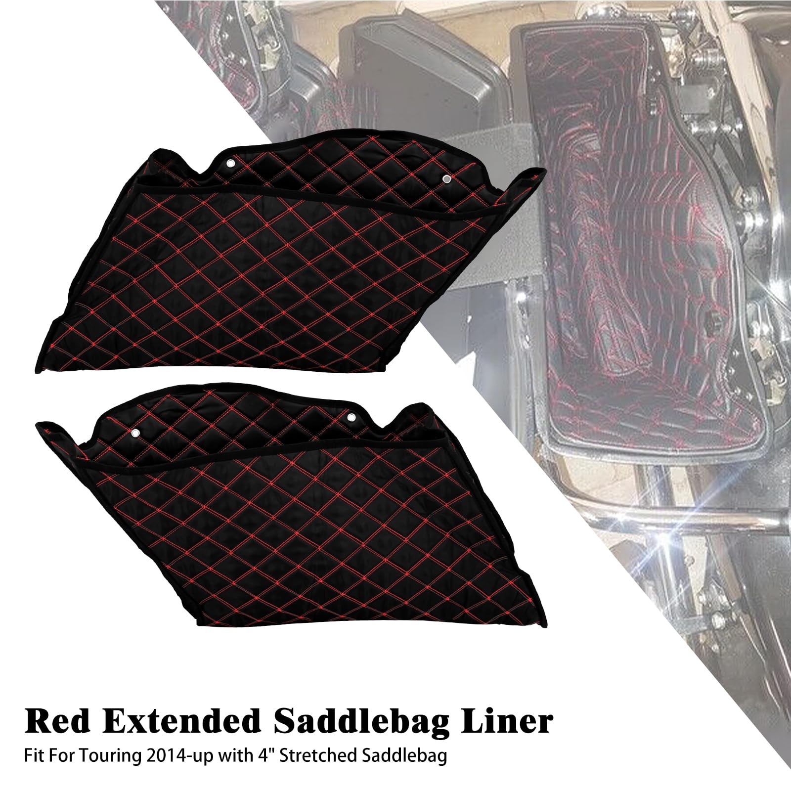 Saddlebag Liners Carpet Insert for 4 inch Stretched Tapered Hard Saddlebags F…