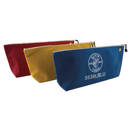 Klein Tools 5539Lcpak Tool Bag, Blue, Red, Yellow, Canvas, 1 Pockets