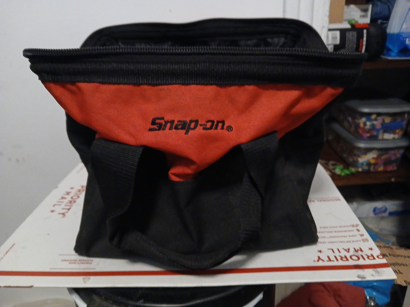 #be953? Snap-On Tools Nylon Tool Bag Zippered 12x10x10 Inch Heavy Duty Mechanic