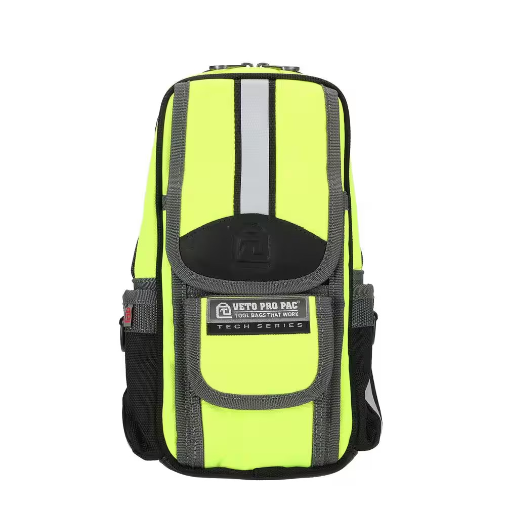 8In Small Hi-Viz Yellow Nylon Tool Pouch Meter Bag with Pen Knife Pliers Screwdr