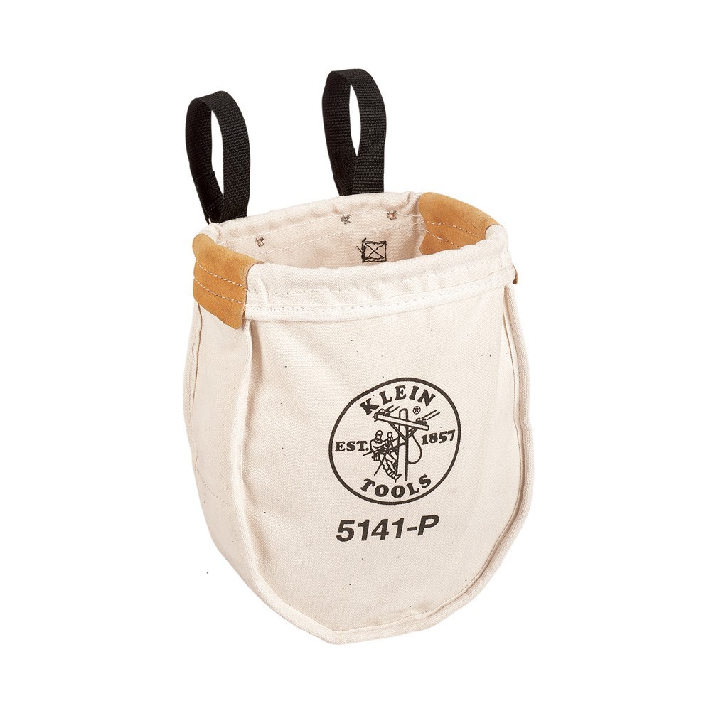 KLEIN TOOLS 5141P Tool Bag, Canvas Utility Bag, Loop Connection, 10 x 5 x 12-In