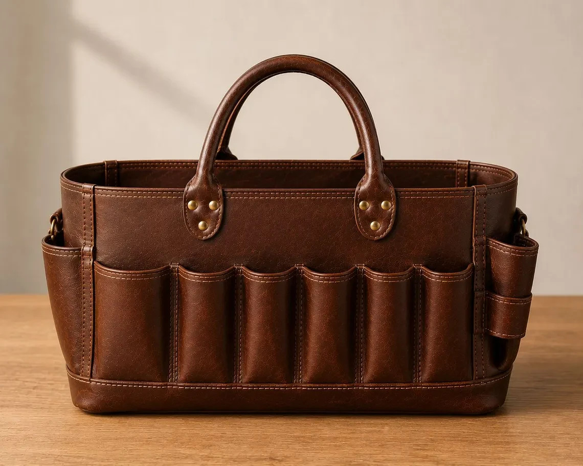 Leather Tool Belt Tote Bag Heavy Duty Electrician Carpenter Plumber Tool Organiz