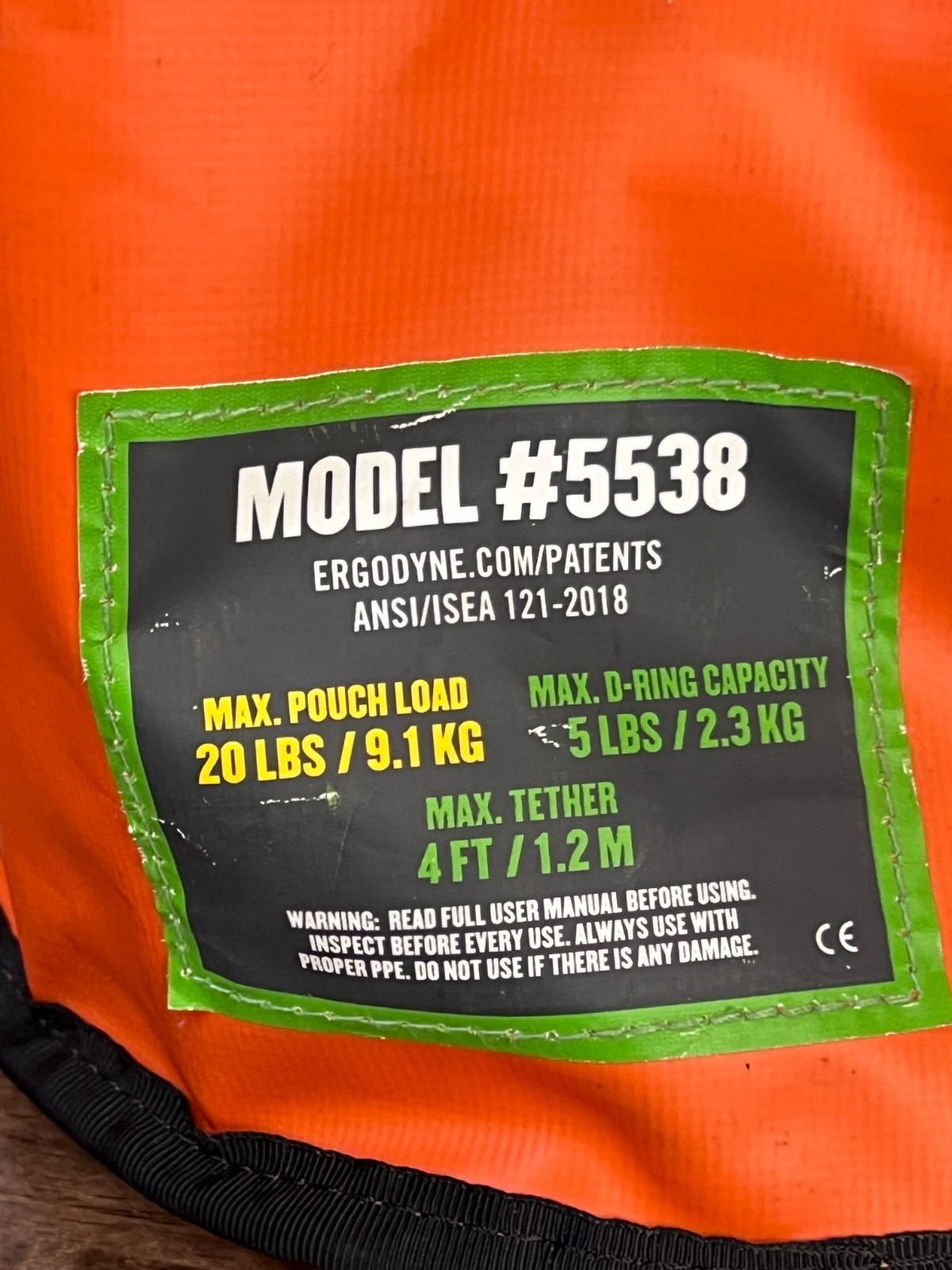 Ergodyne 13638 Arsenal 5538 Topped Parts Pouch – Tarpaulin, Orange W/ Lanyards