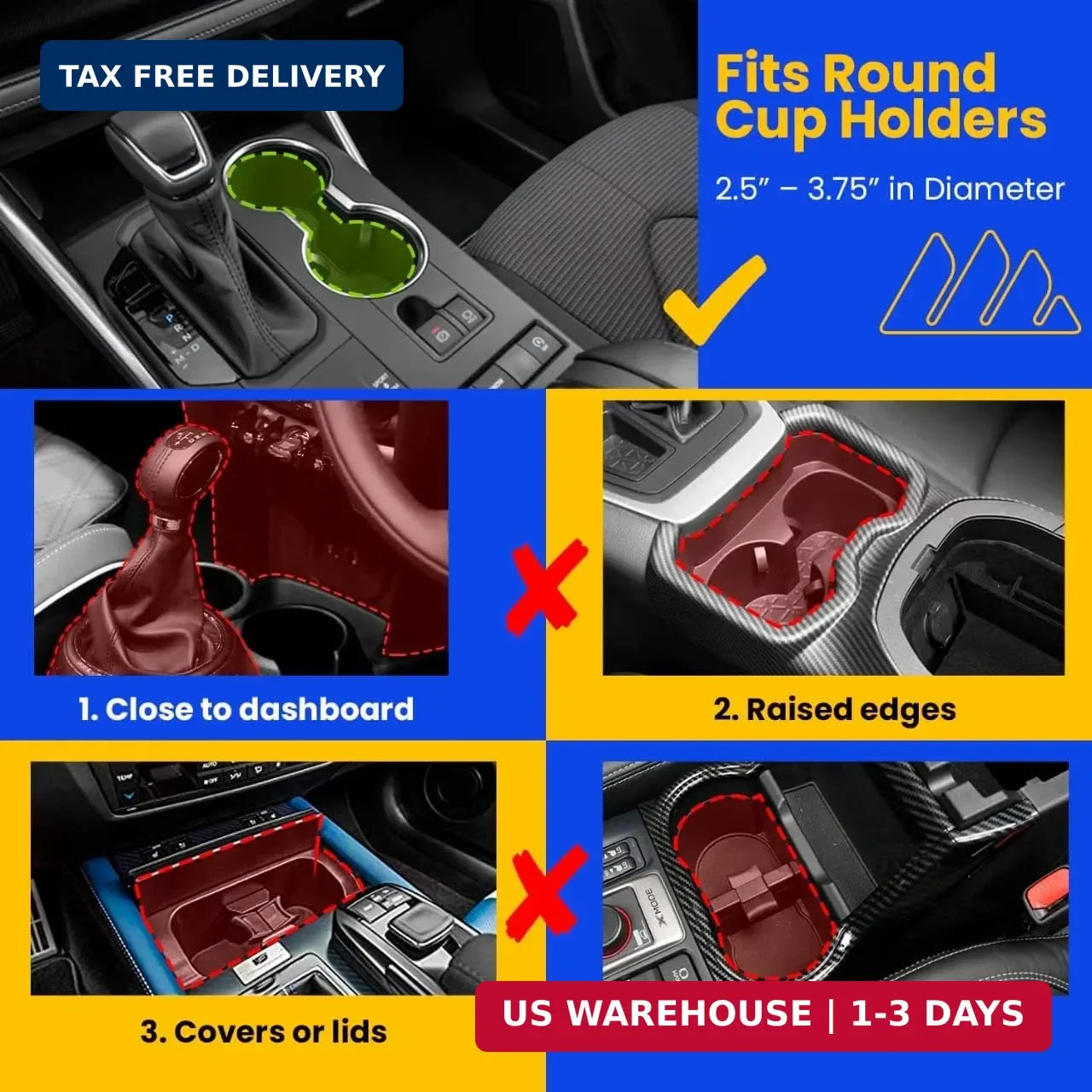 Hydro Expander – Car Cup Holder Expander Organizer with Adjustable Base