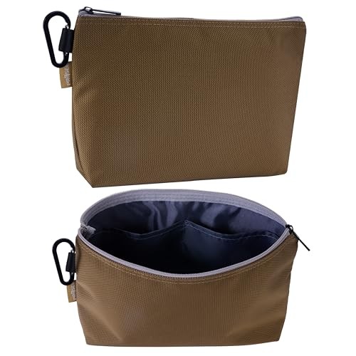 Khaki 11″ Small Tool Pouch Zipper Organizer Bag with 1 Pack