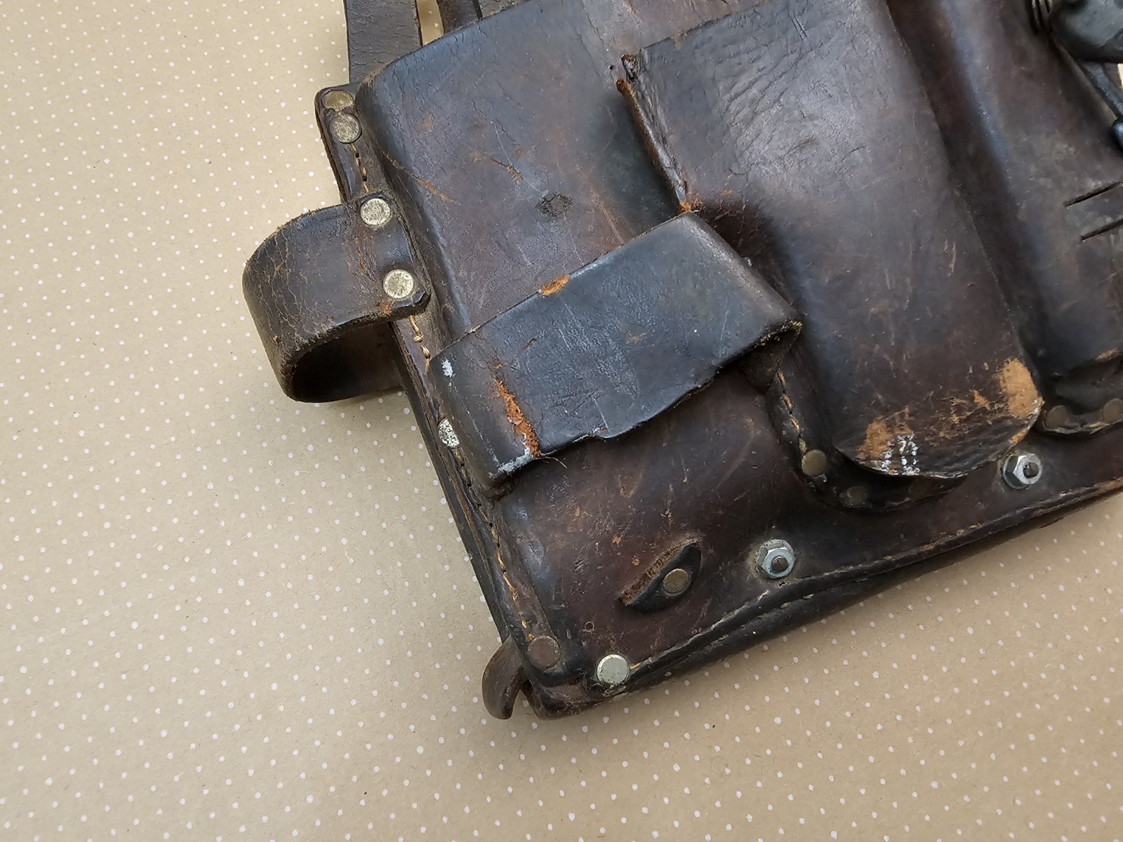 Vintage Durable Leather Tool Pouch