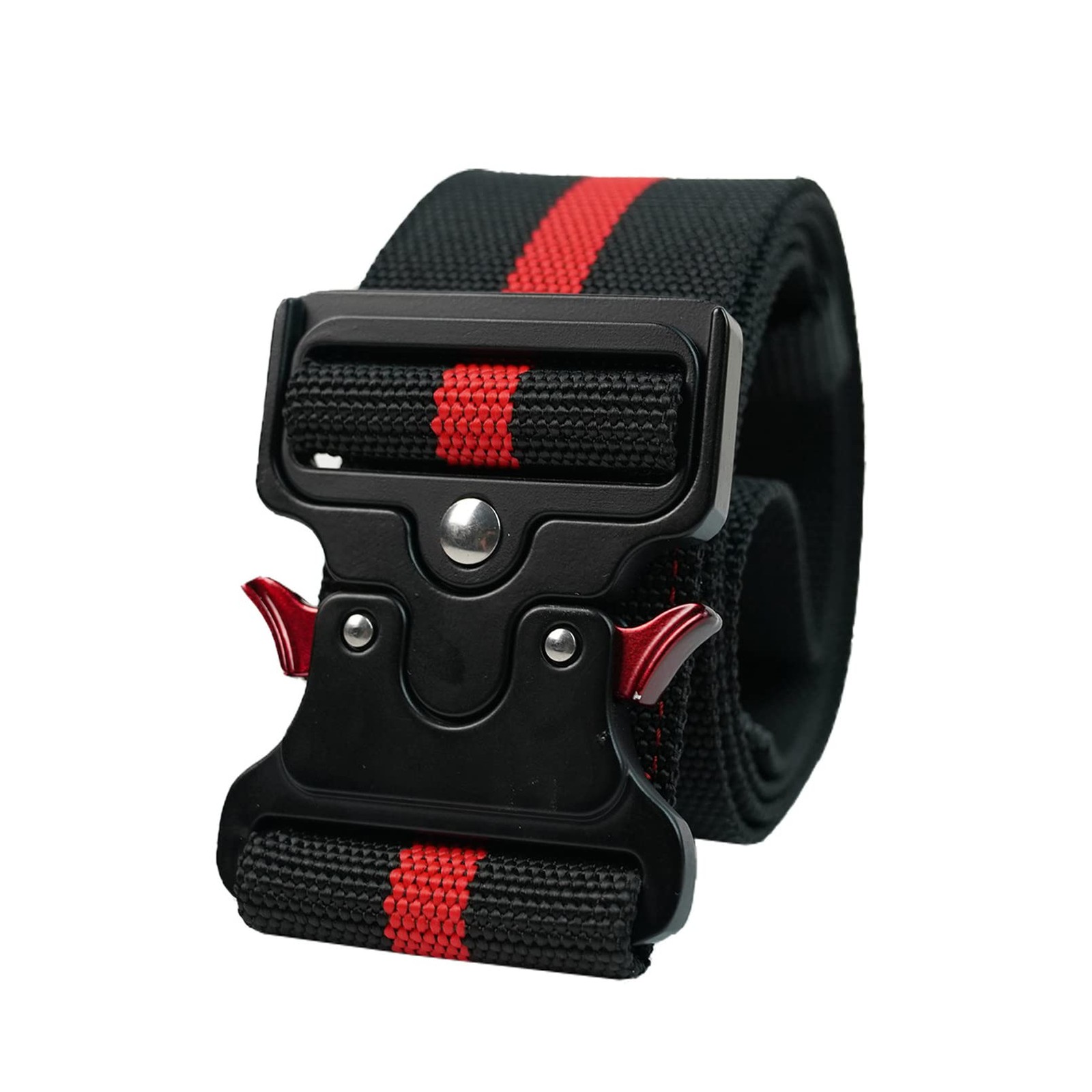 2″ Nylon Web Work Belt with Heavy Duty Quick Release Rugged Metal Buckle outd…