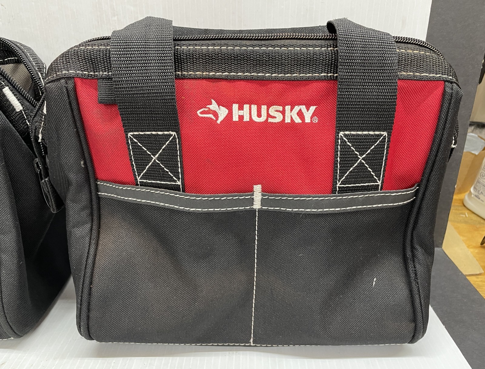 Husky 10″ Tool Bags – LOT OF 2 Canvas Zippered 10in 10 inch (Model 82124N14)