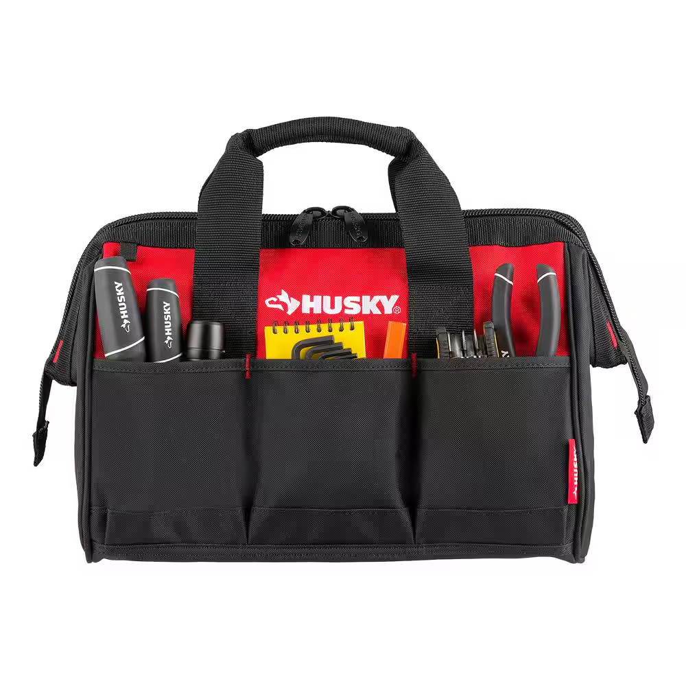 15 In. 8 Pocket Zippered Tool Bag