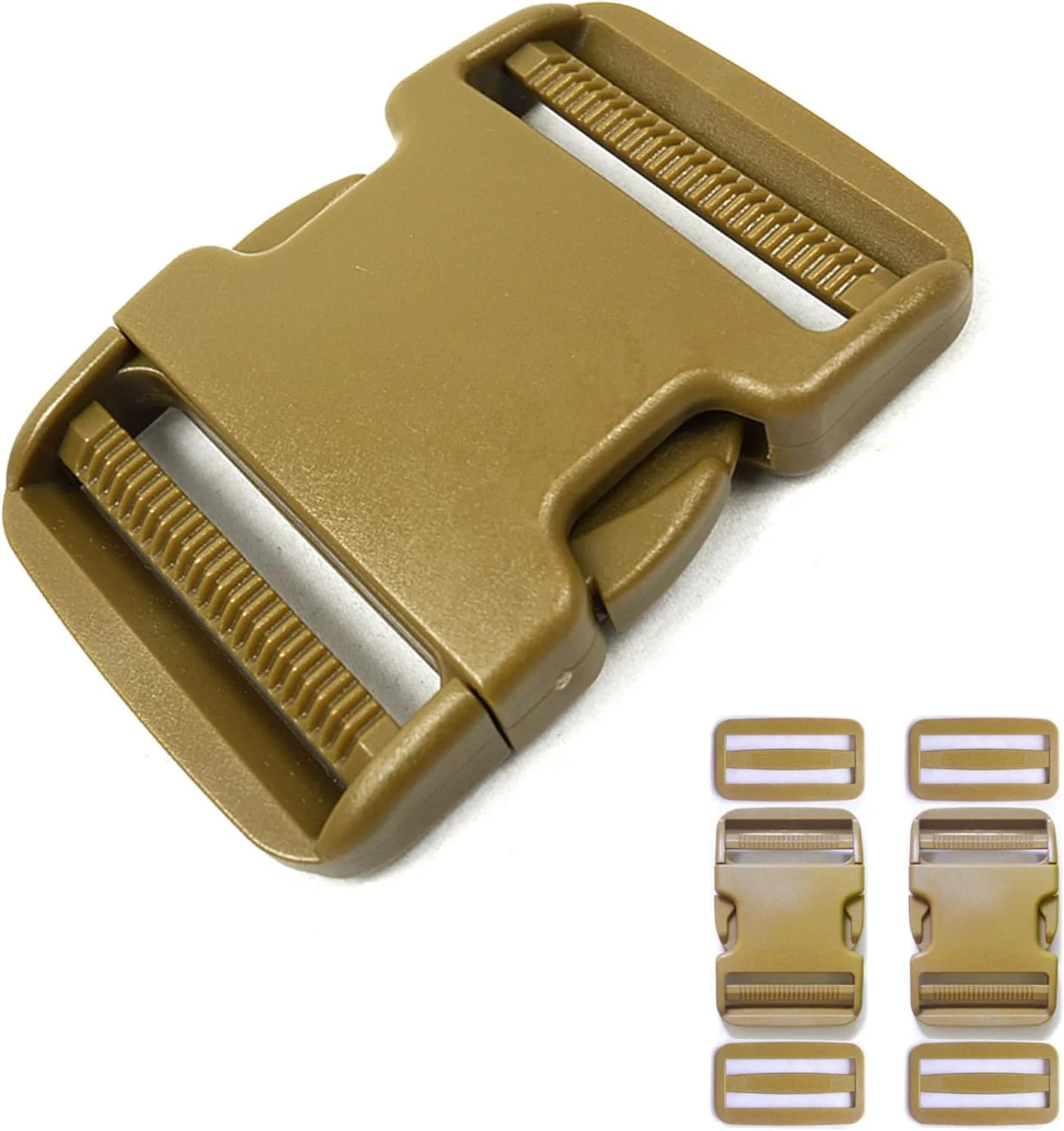 2 Inch Belt Buckle Clip, 2 Pack Quick Side Release Buckles Extra Thick Dual Adju