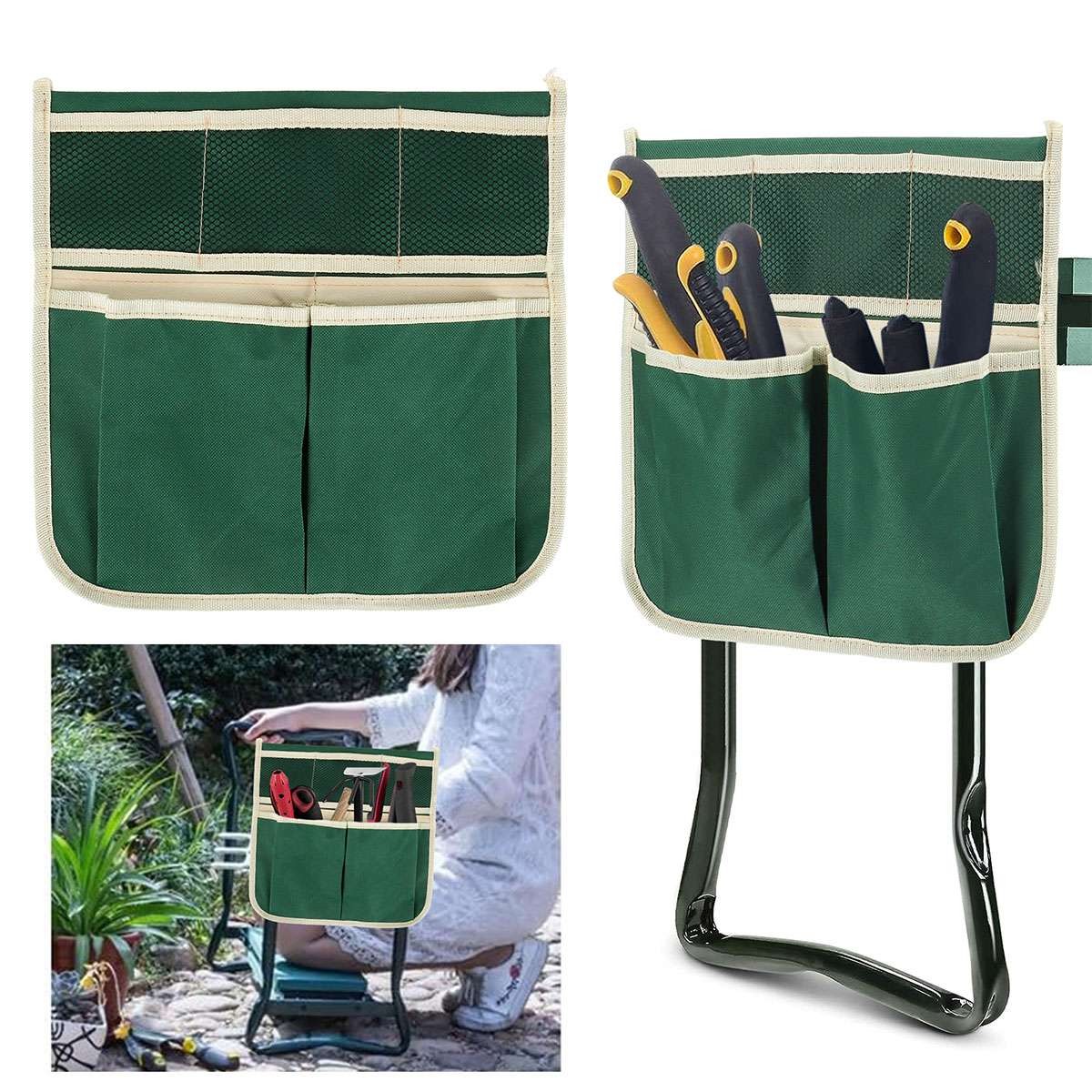 Portable Kneeling Pad Tool Bag Pouch for Kneeler Seat Folding Outdoor Garden USA