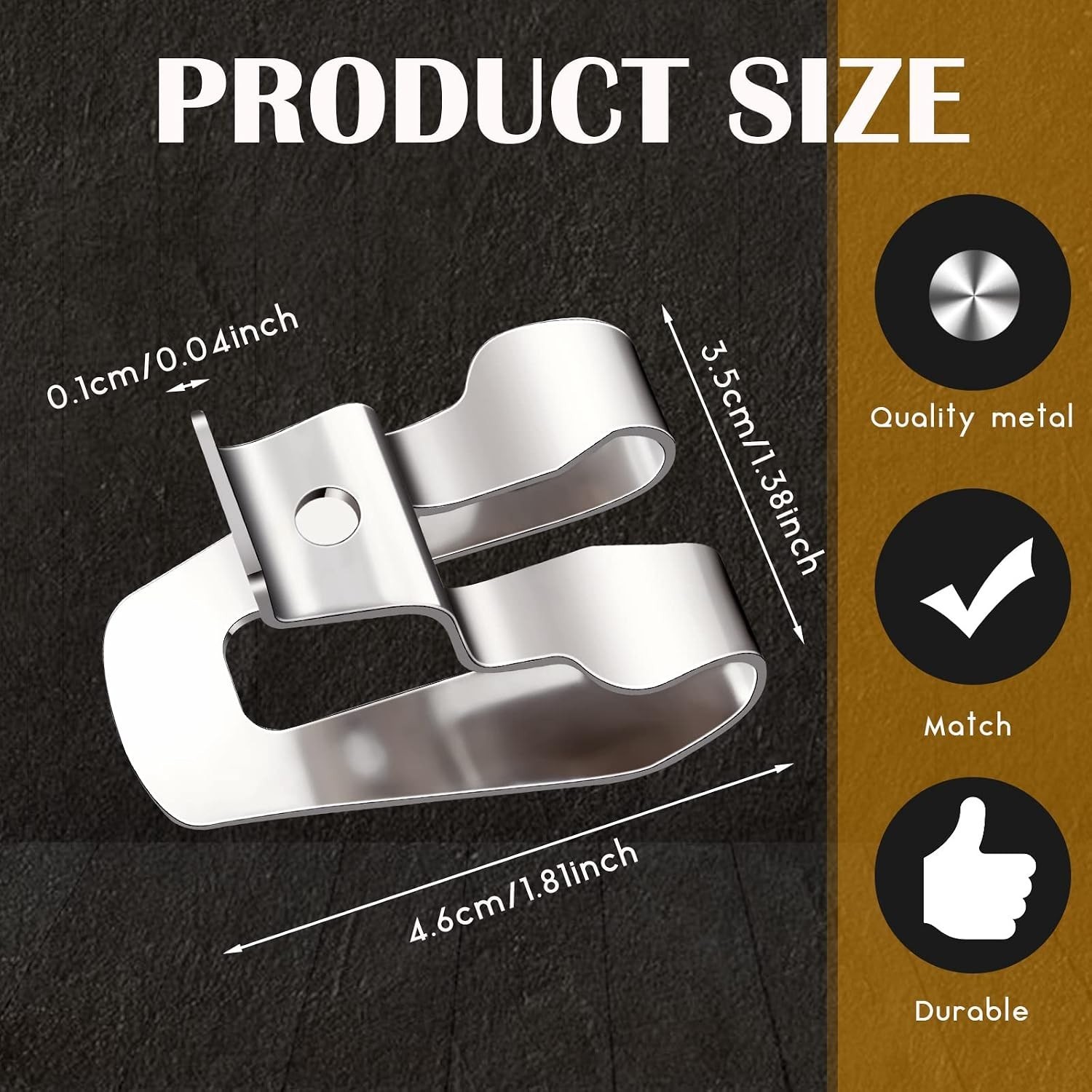 Compact and Rust Resistant 8 Pcs Belt Clip Hooks – Perfect Tool Storage Solution